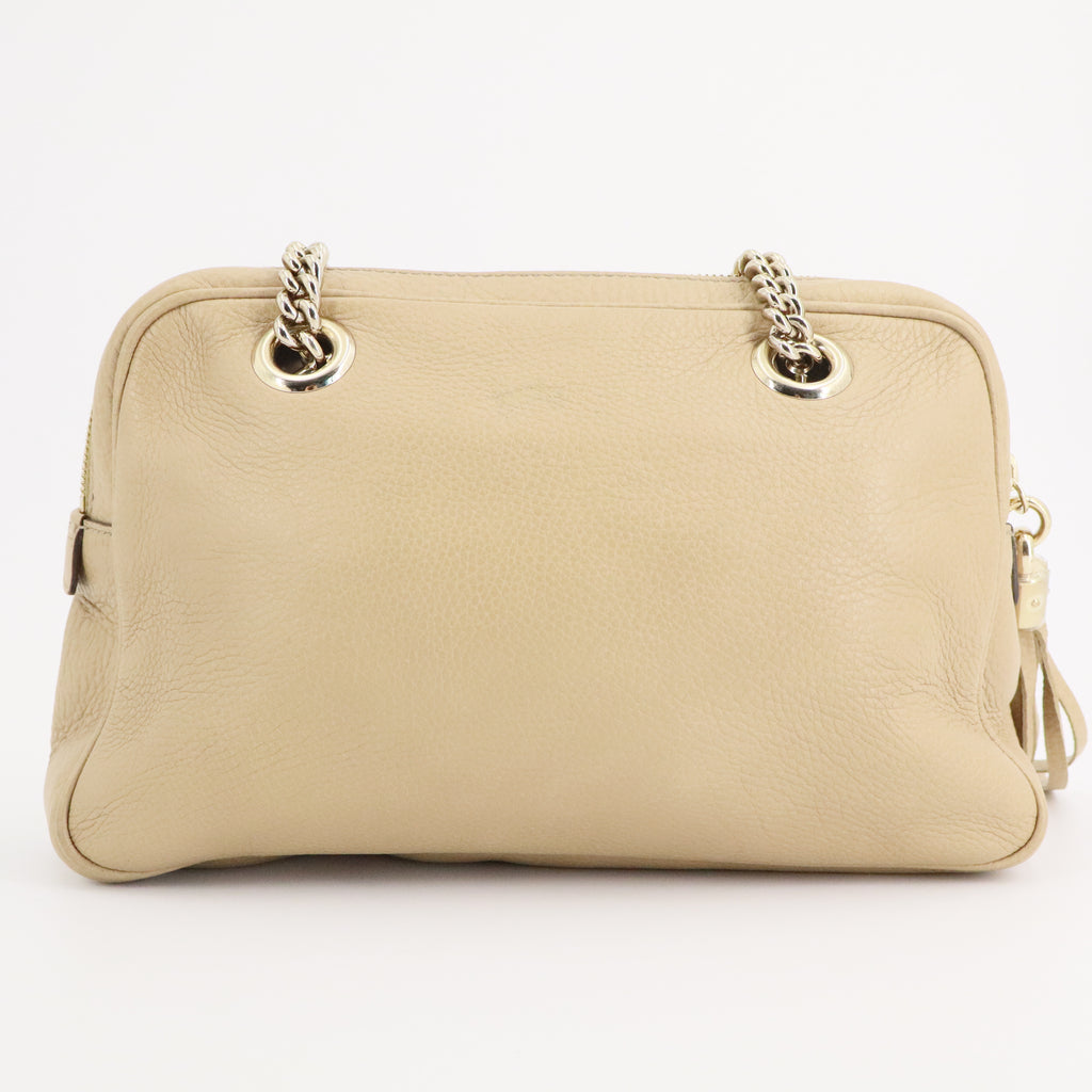 Pebbled Calfskin Small Soho Bowler twins
