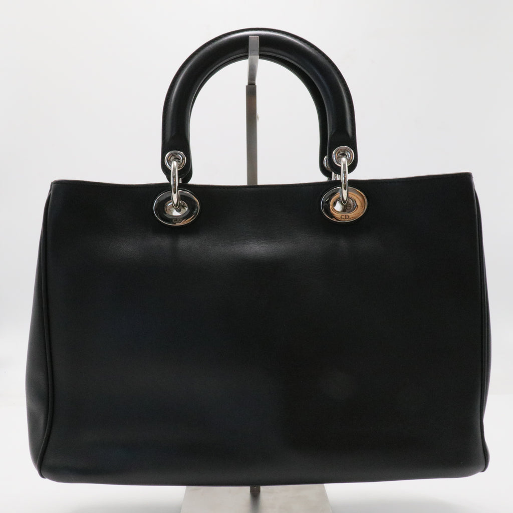 Black Leather Diorissimo Shopper Tote