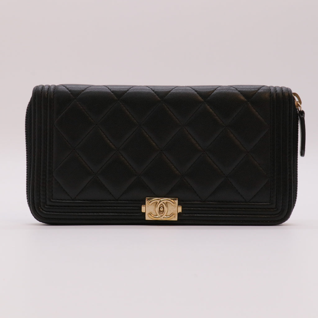 Boy Yen Wallet Quilted Lambskin twins