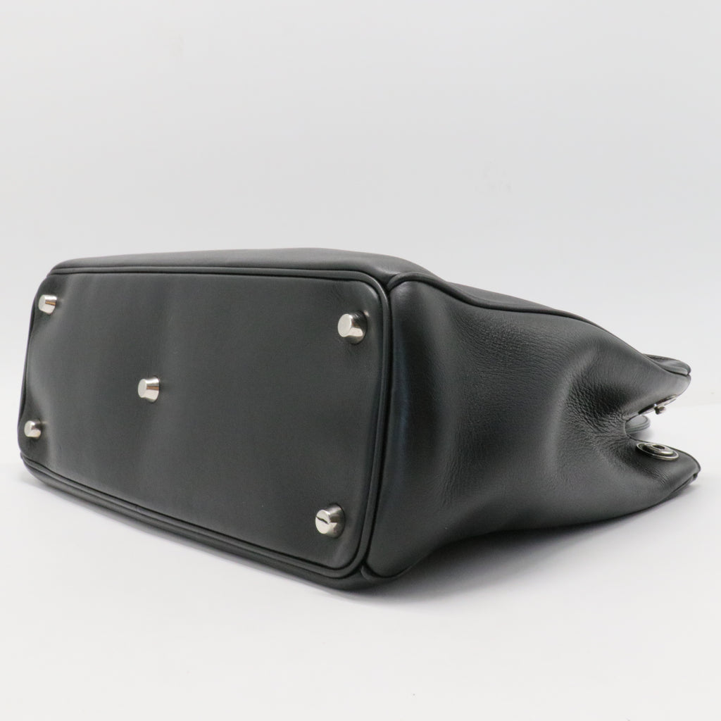 Black Leather Diorissimo Shopper Tote