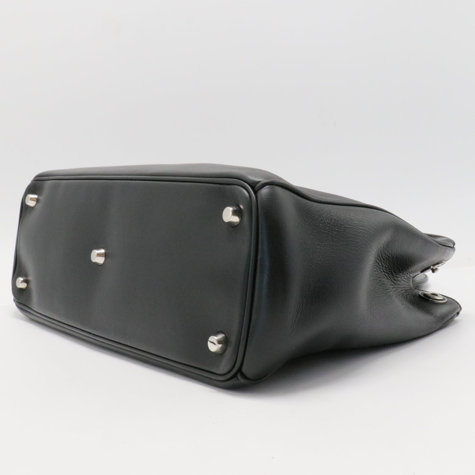 Black Leather Diorissimo Shopper Tote