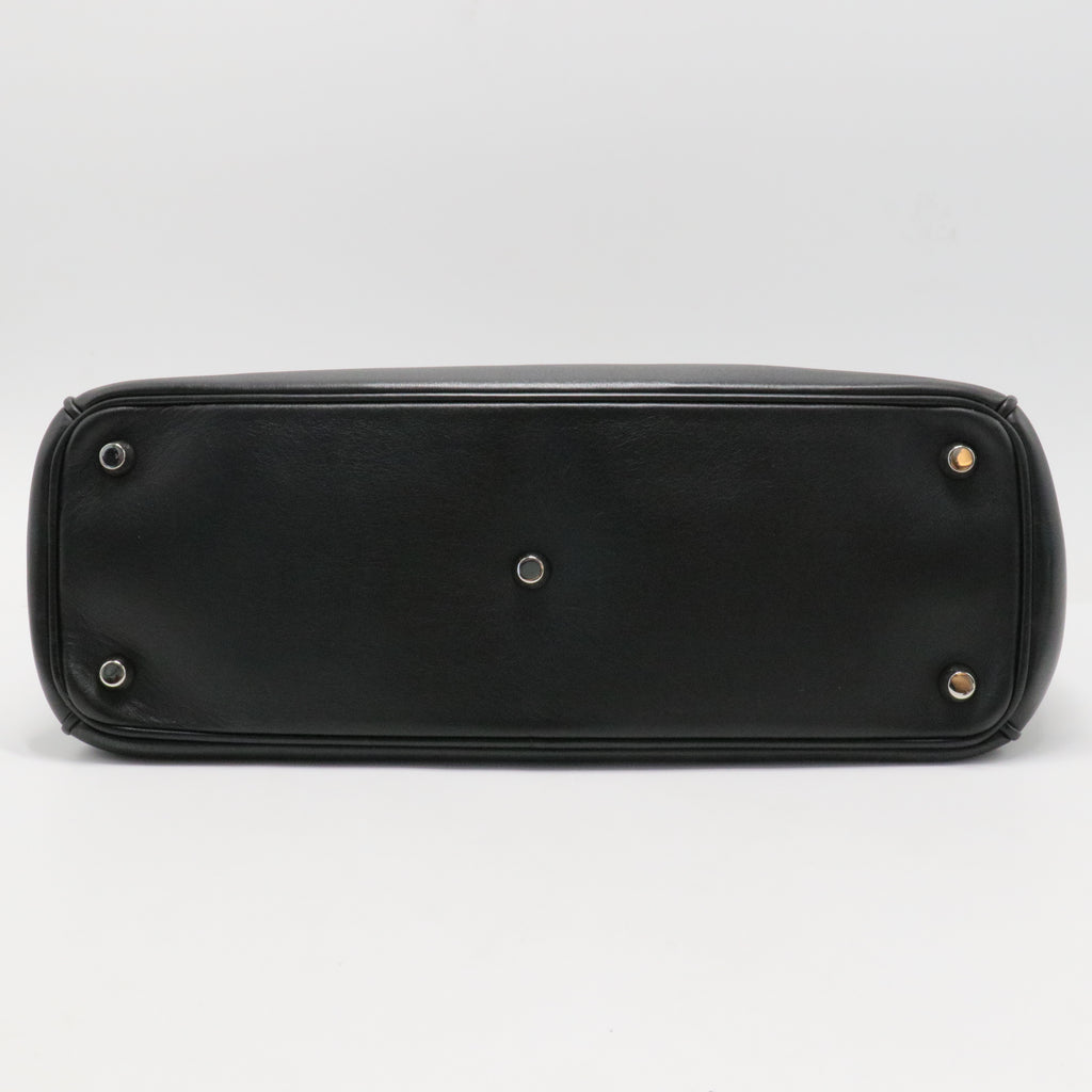 Black Leather Diorissimo Shopper Tote