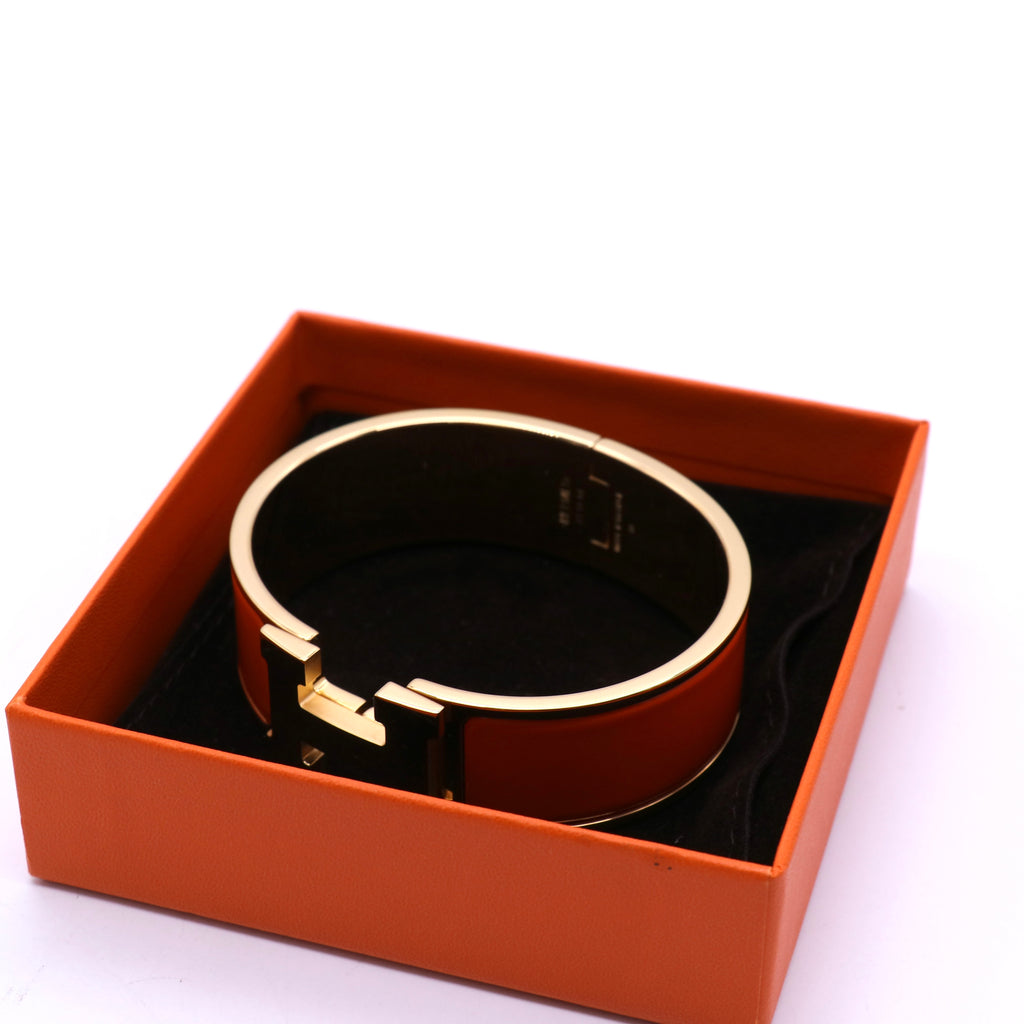 Hermes Enamel Clic Clac H Bangle Bracelet twins W20790