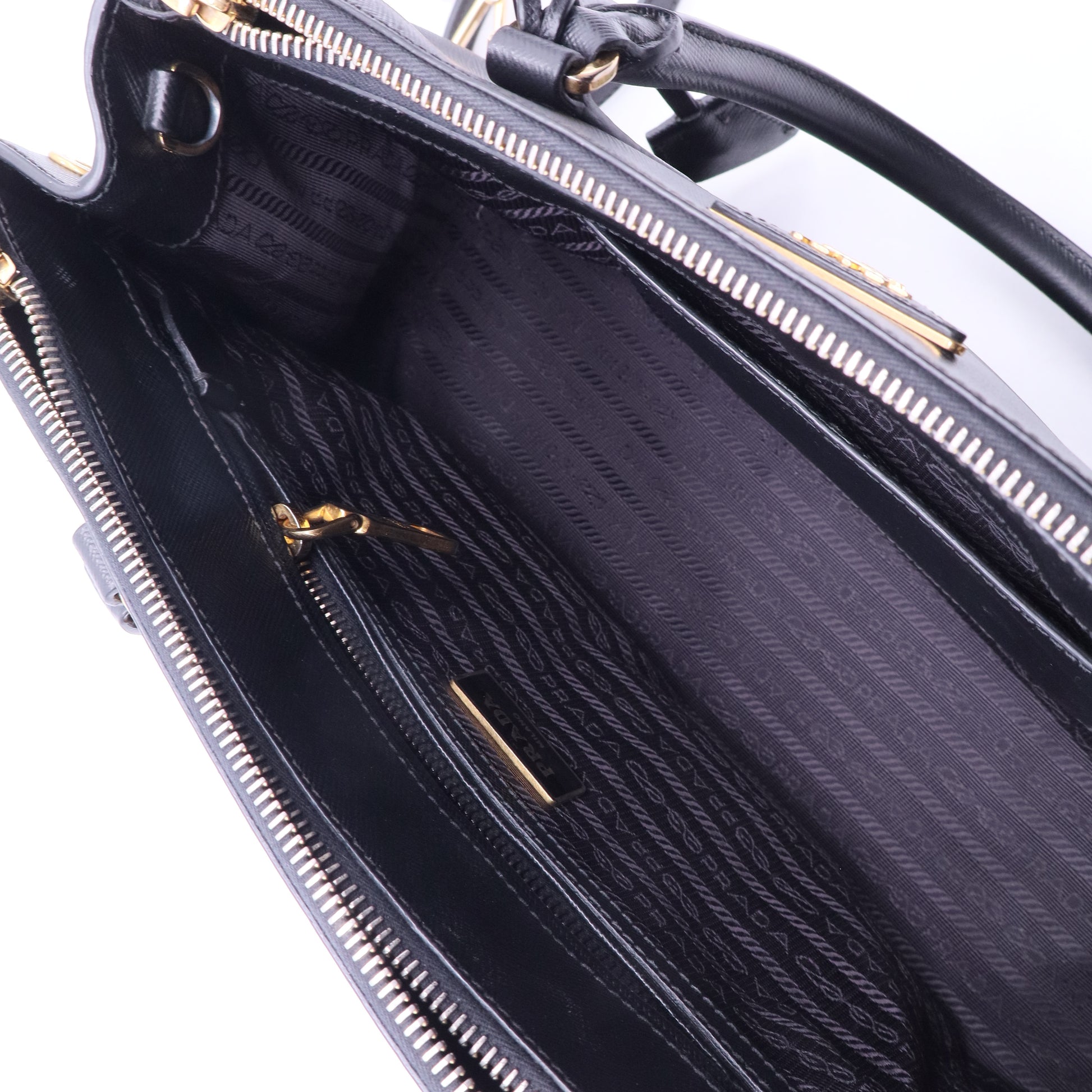 Black Galleria Saffiano Leather Large