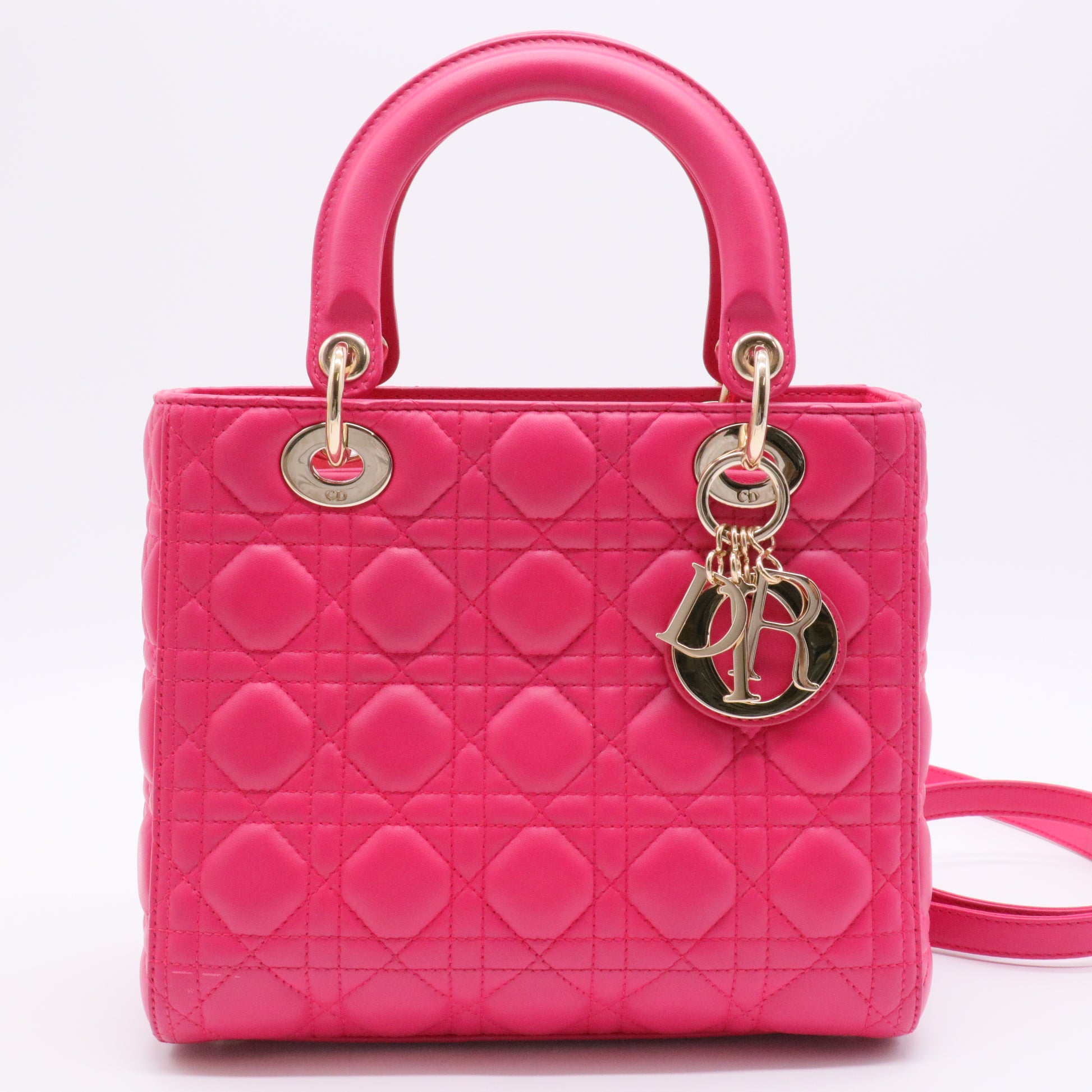 Lady Dior Bag Cannage Quilt Lambskin Medium
