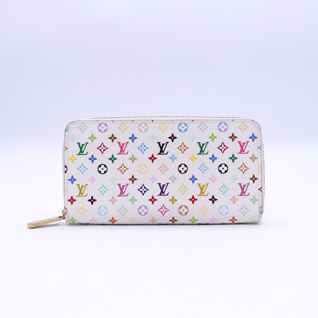 Louis Vuitton White Monogram Multicolore Zippy Wallet twins W20781