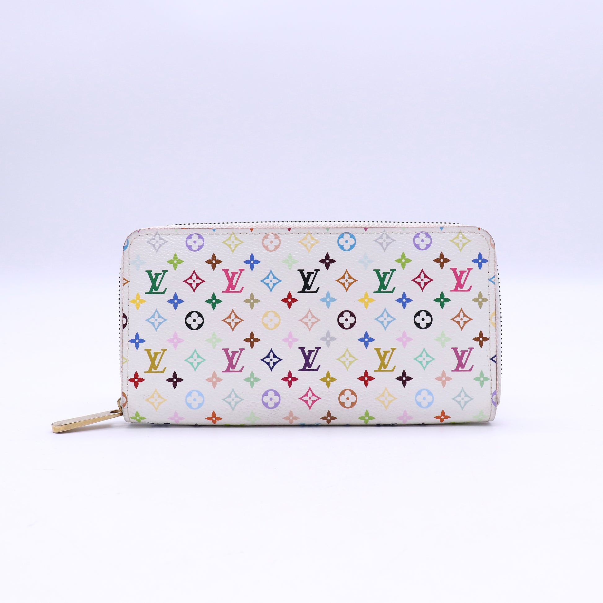 Louis Vuitton White Monogram Multicolore Zippy Wallet twins W20781