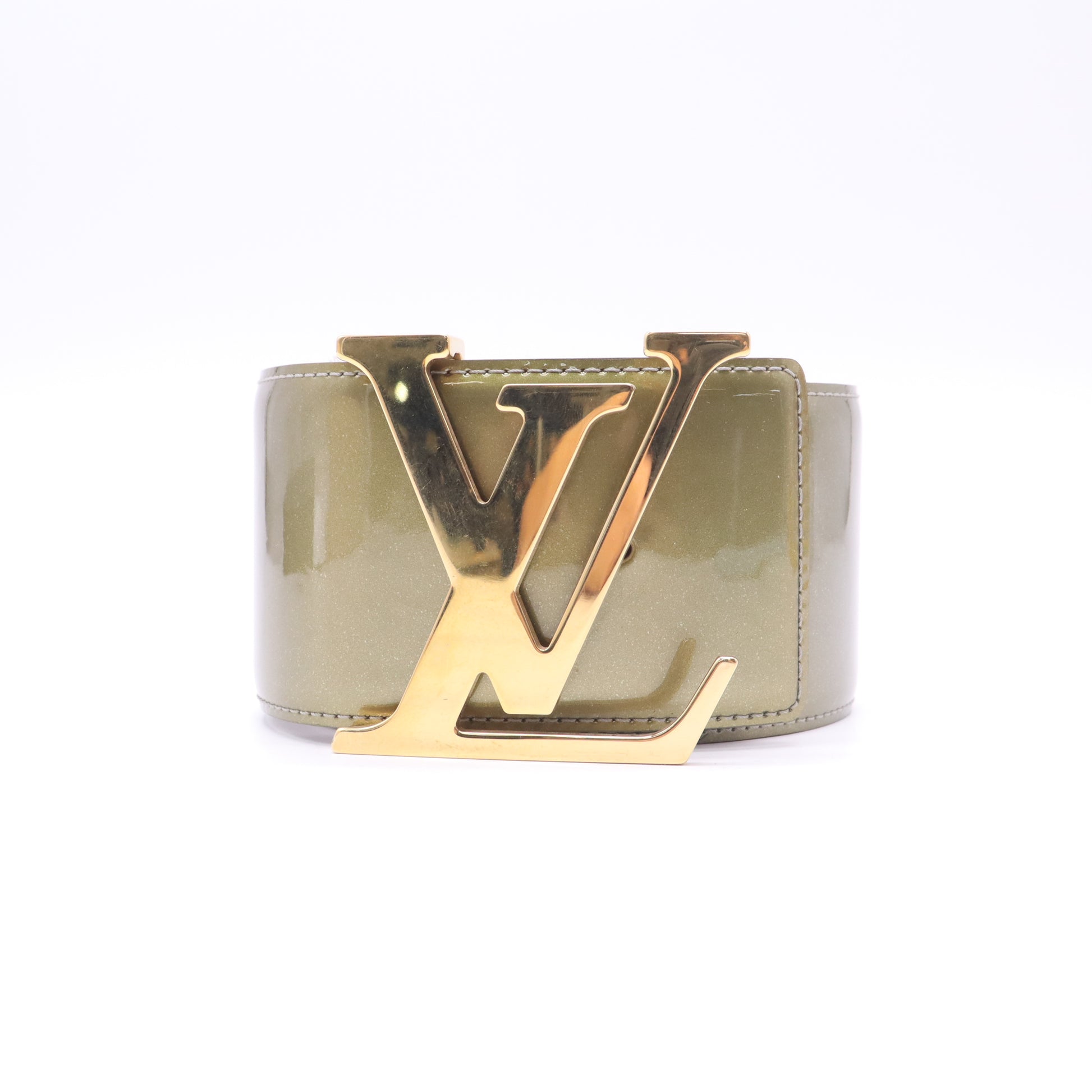 Louis Vuitton Patent LV Facettes Belt Twins LDJ5005