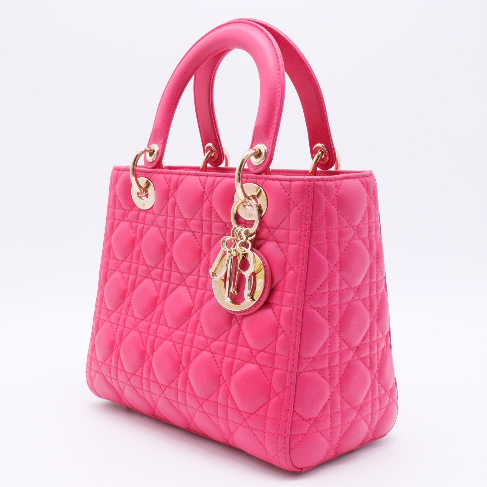 Lady Dior Bag Cannage Quilt Lambskin Medium