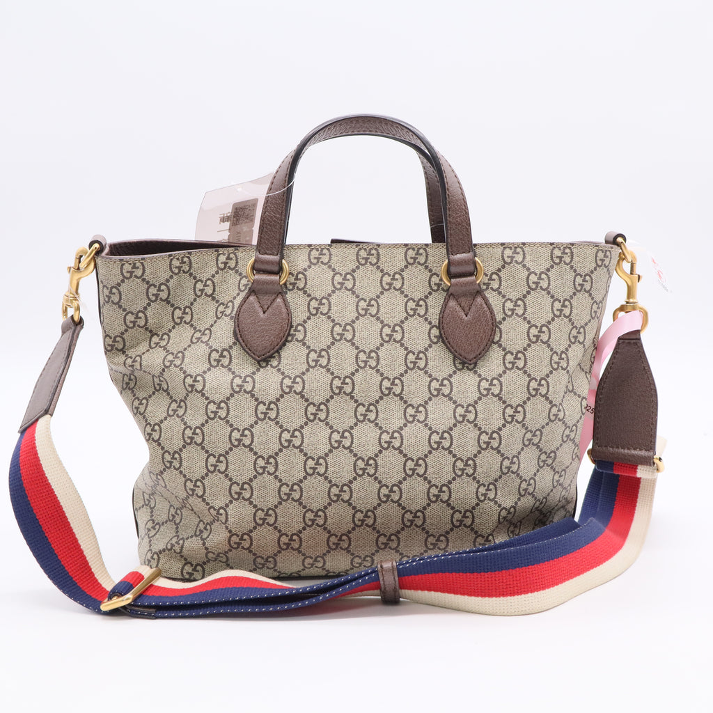 Convertible Soft Tote Mystic Cat Print GG Coated Canvas Small twins LDJ3025