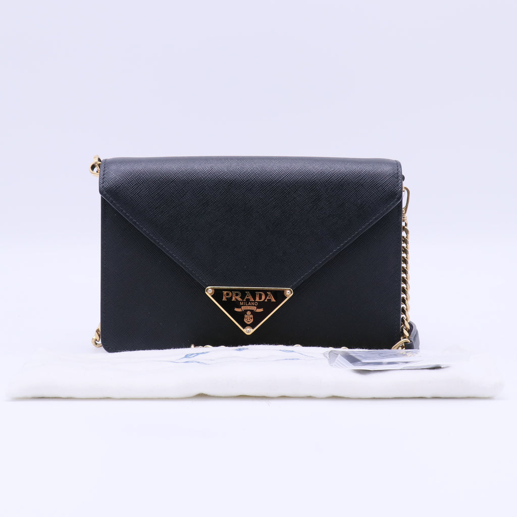 Prada Saffiano Leather Envelope Shoulder Bag twins LDJ4179