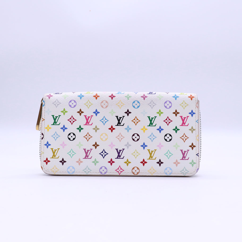 Louis Vuitton White Monogram Multicolore Zippy Wallet twins W20781