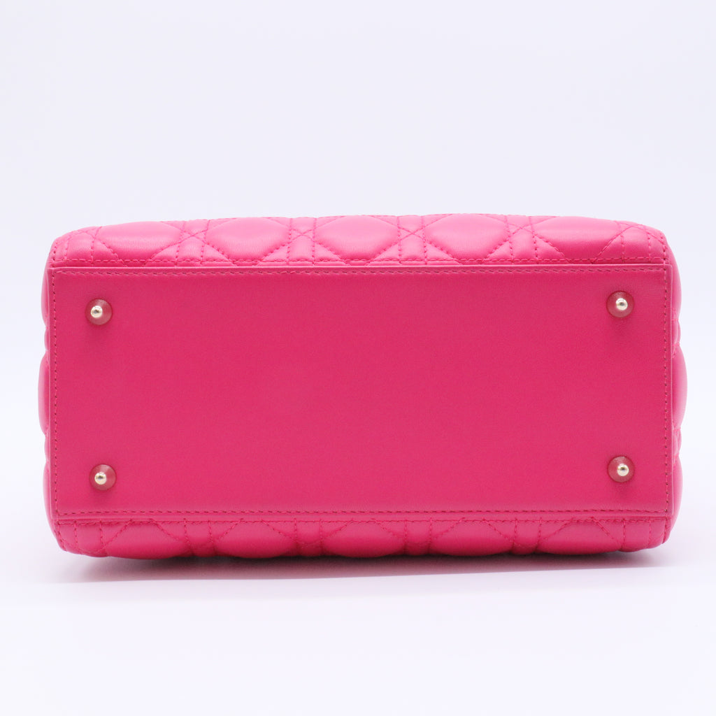 Lady Dior Bag Cannage Quilt Lambskin Medium