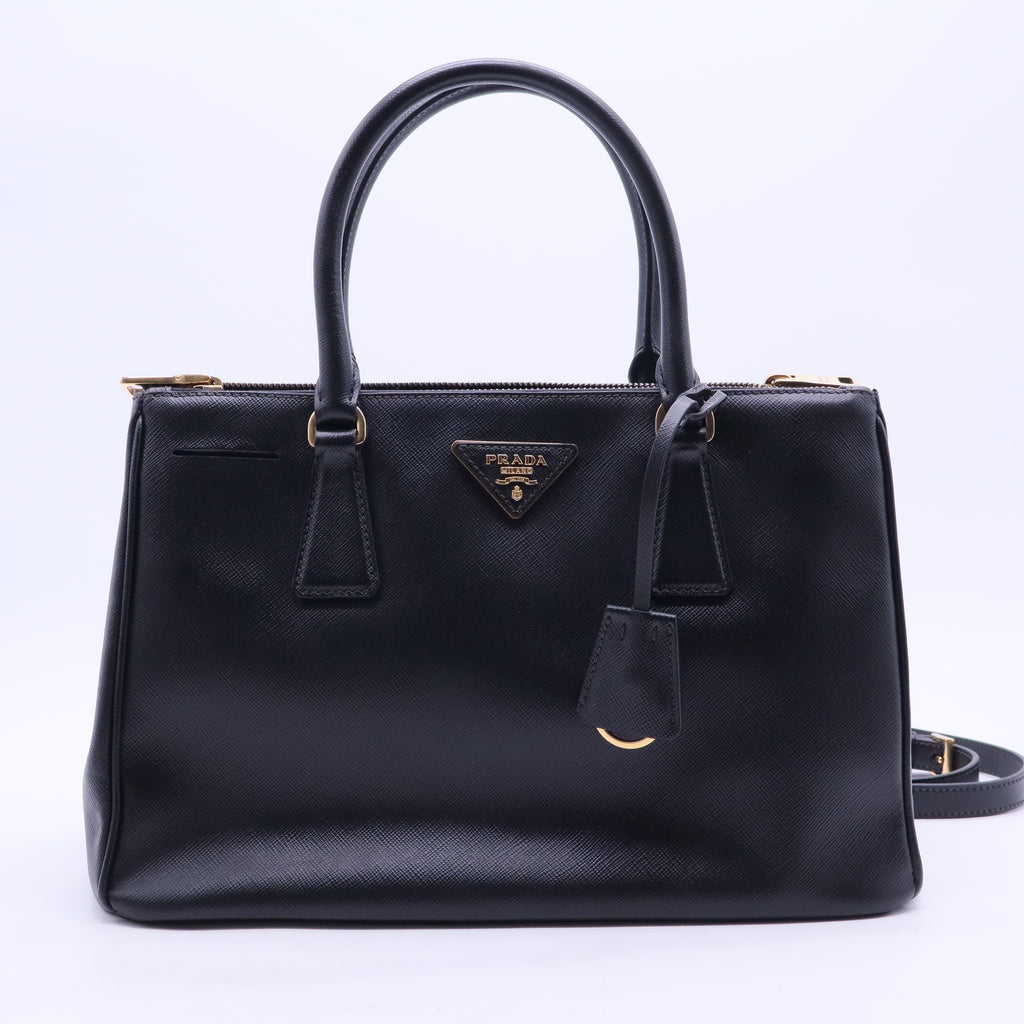 Black Galleria Saffiano Leather Large