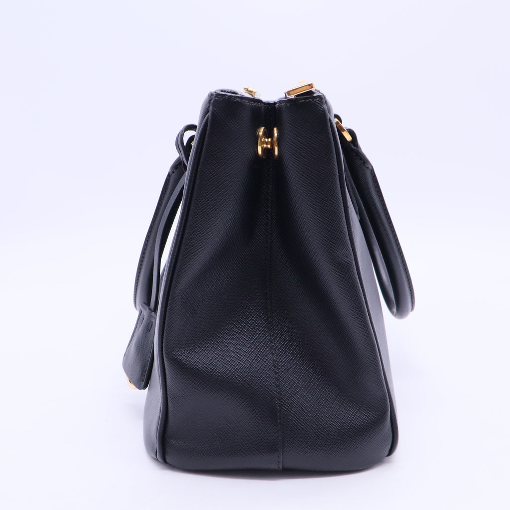 Black Galleria Saffiano Leather Large