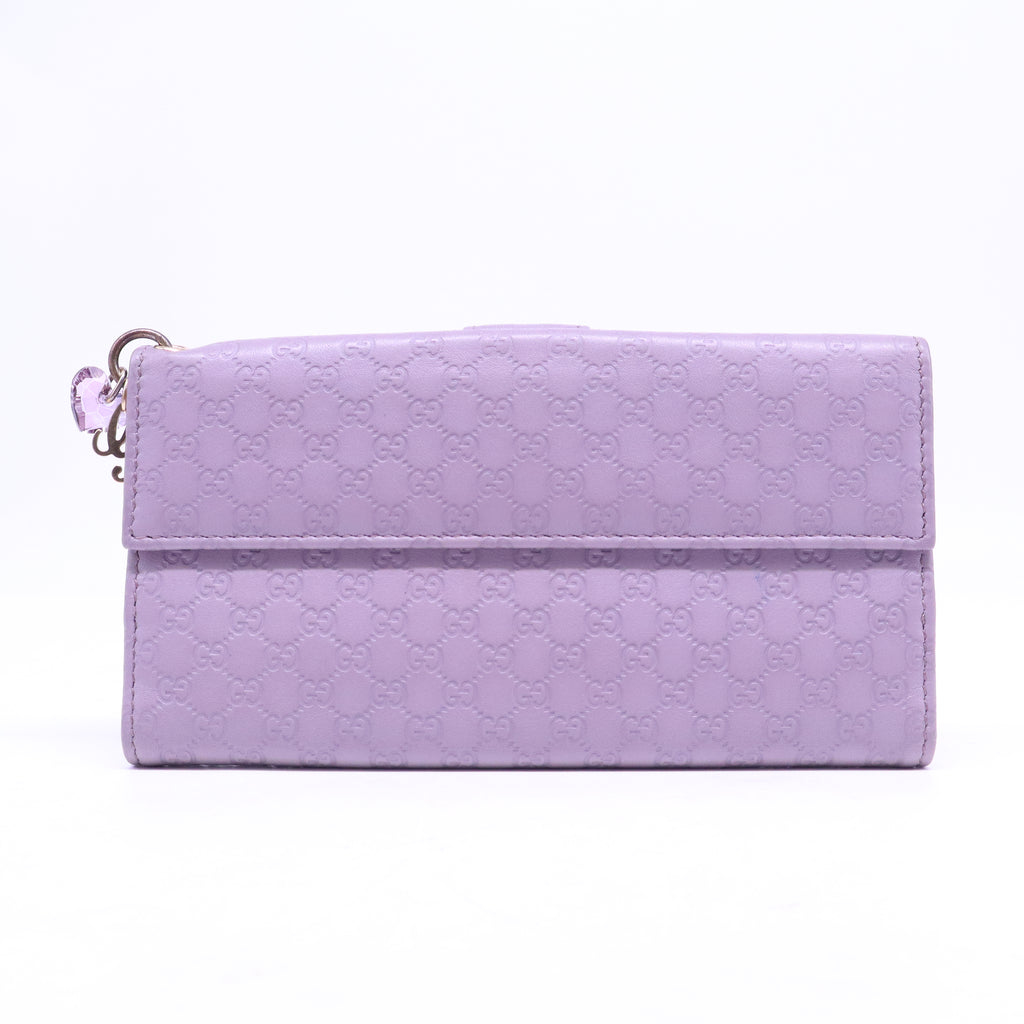 Gucci Soft Microguccissima Dice Chain Wallet Mauve W20906