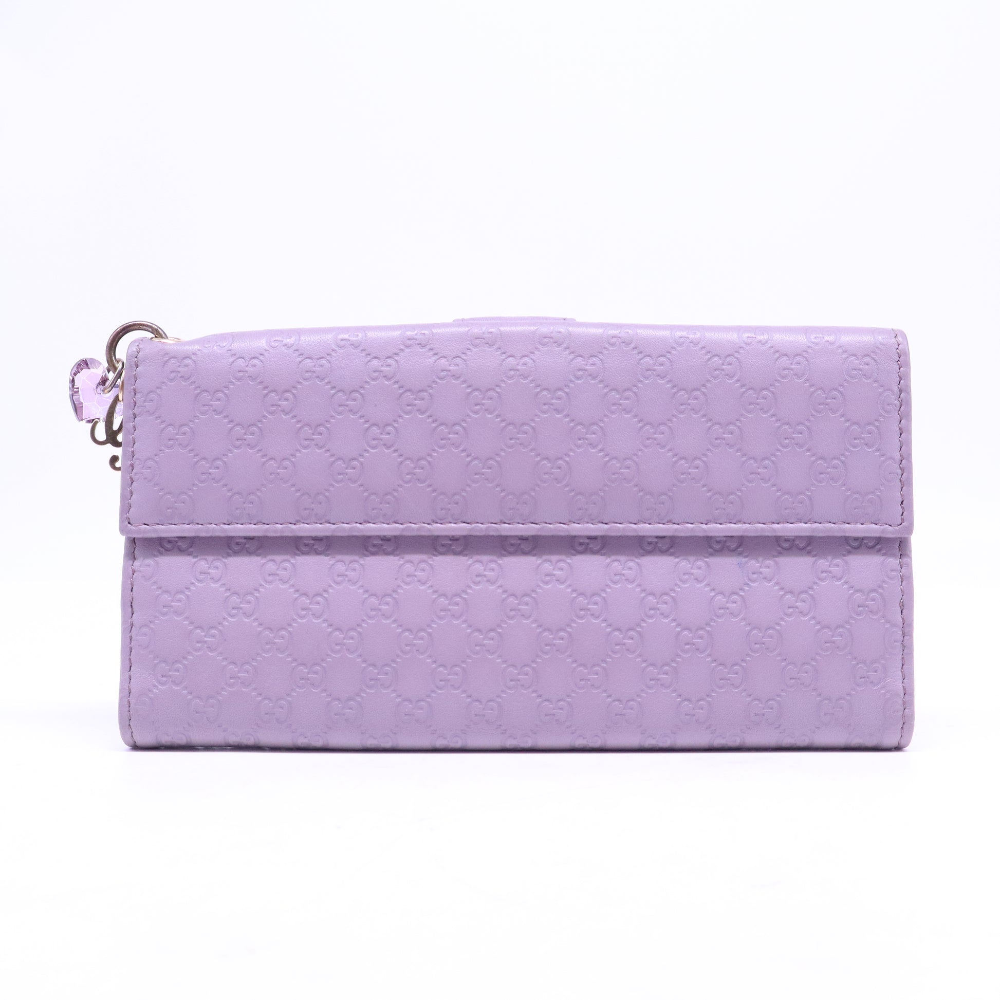 Gucci Soft Microguccissima Dice Chain Wallet Mauve W20906