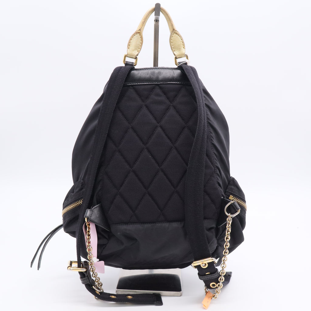 Black Nylon Medium Rucksack Backpack Twins LDJ3034