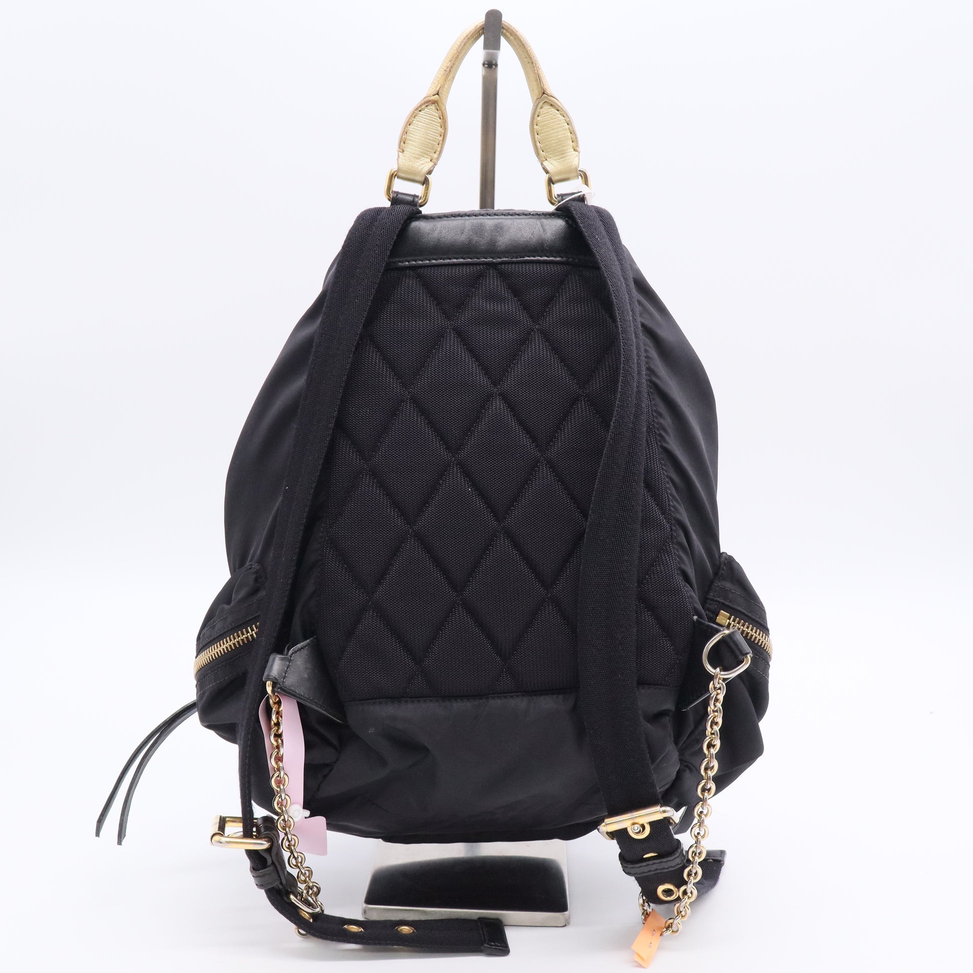 Black Nylon Medium Rucksack Backpack Twins LDJ3034
