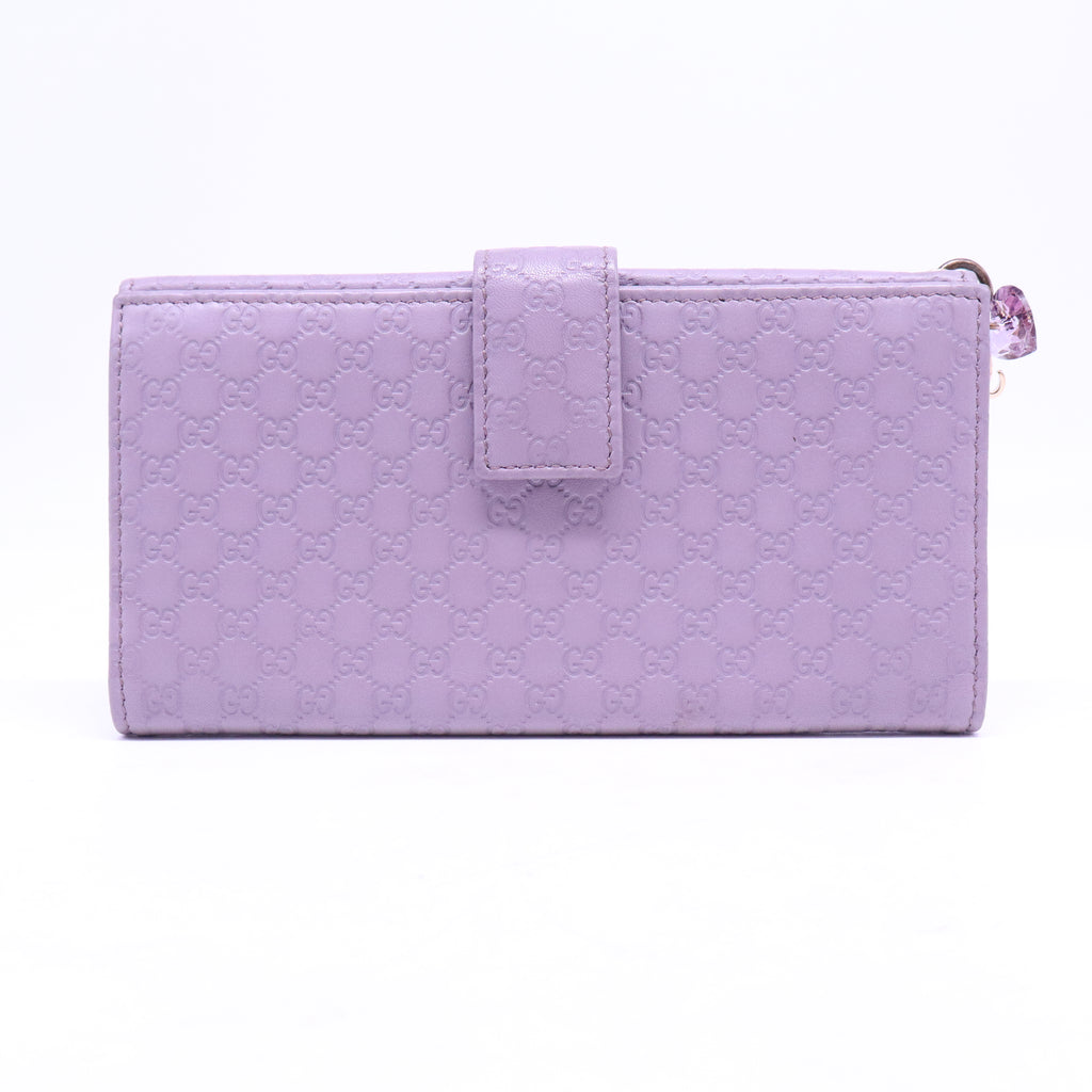Gucci Soft Microguccissima Dice Chain Wallet Mauve W20906