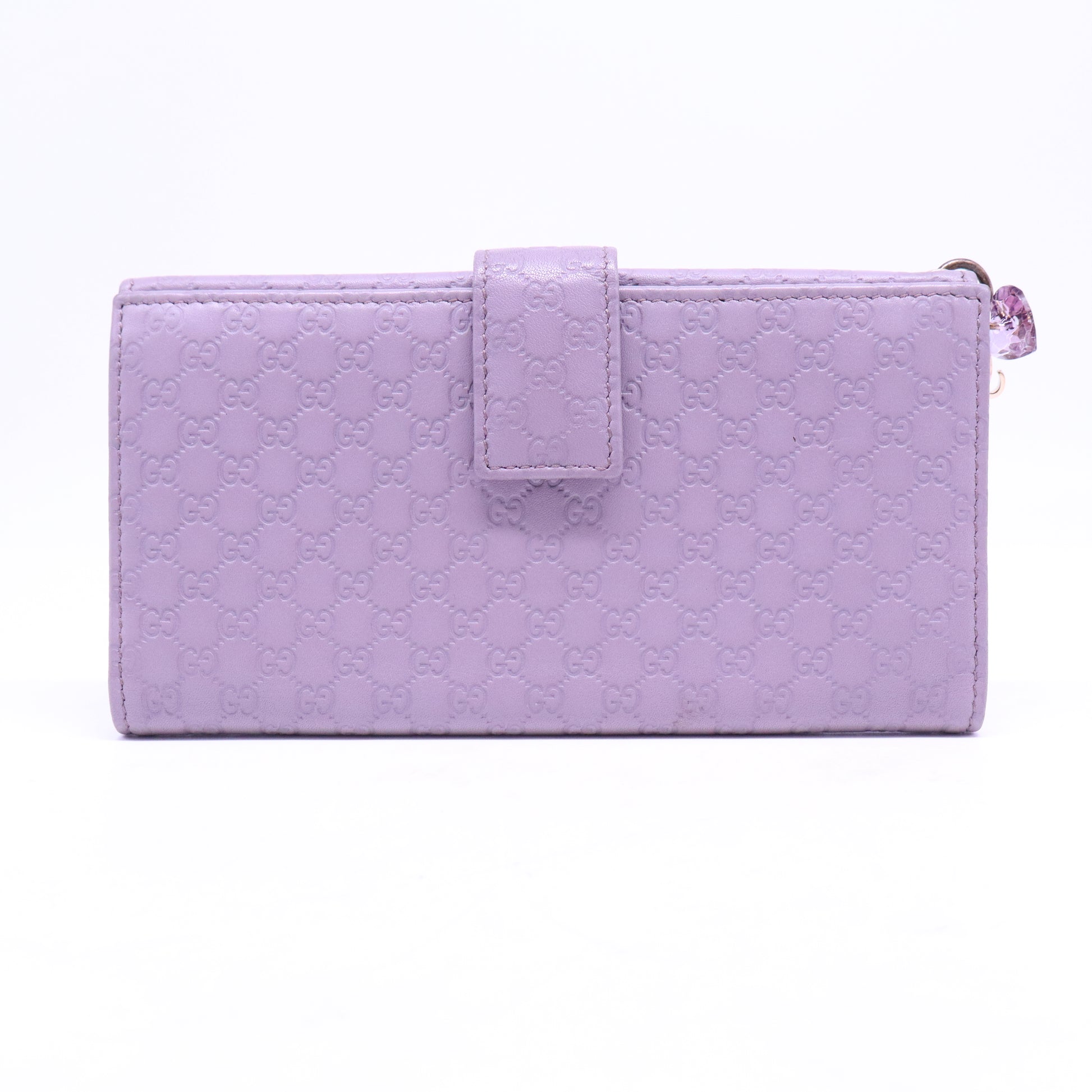 Gucci Soft Microguccissima Dice Chain Wallet Mauve W20906