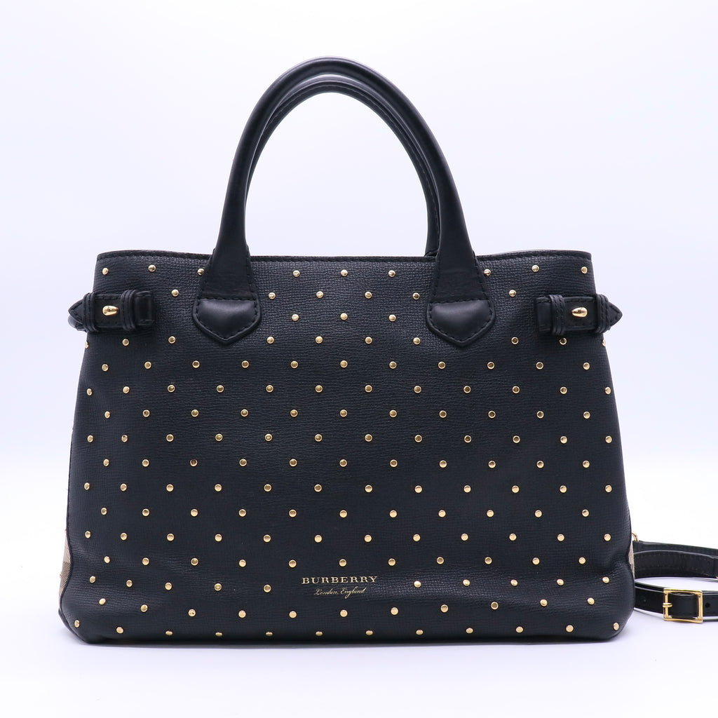 Banner Tote Studded Leather Medium Twins B21291