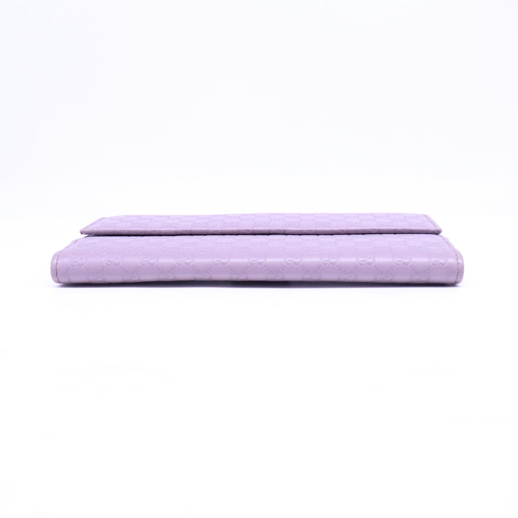 Gucci Soft Microguccissima Dice Chain Wallet Mauve W20906