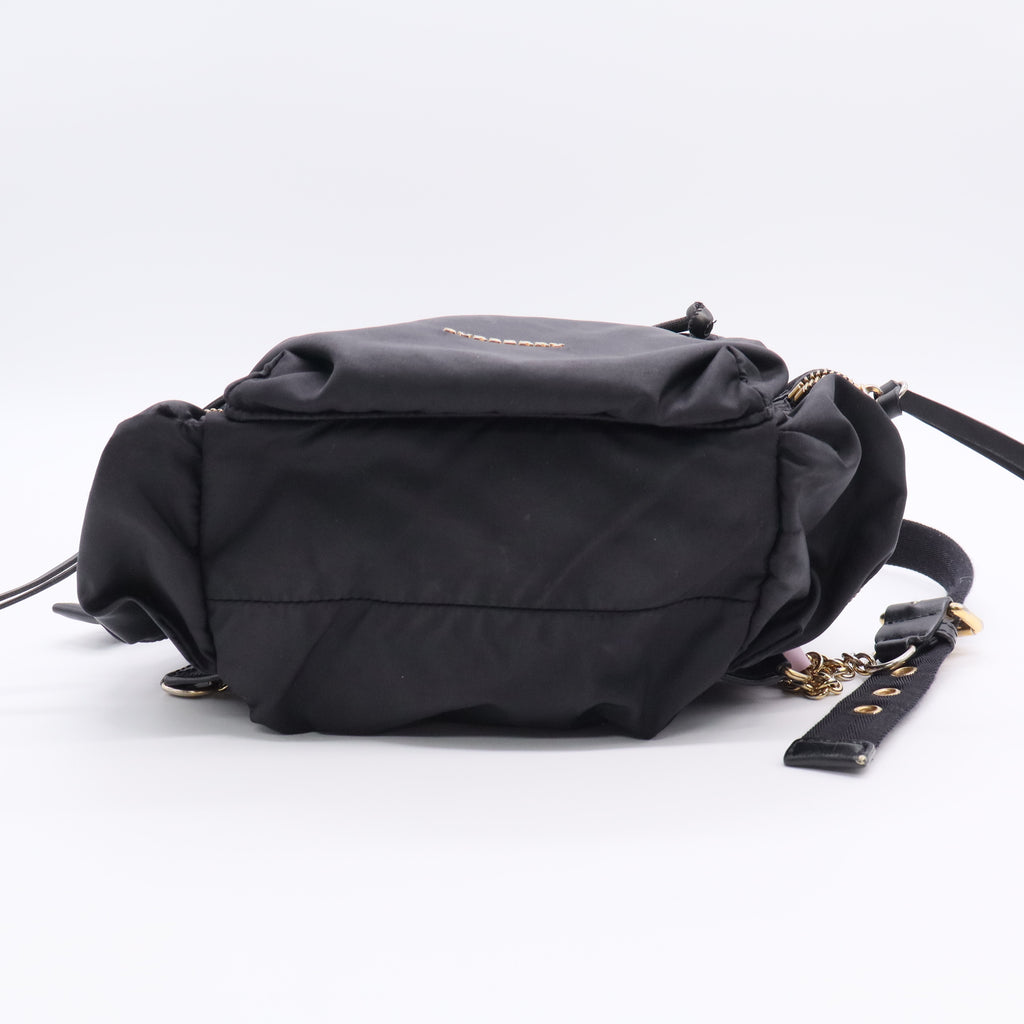 Black Nylon Medium Rucksack Backpack Twins LDJ3034