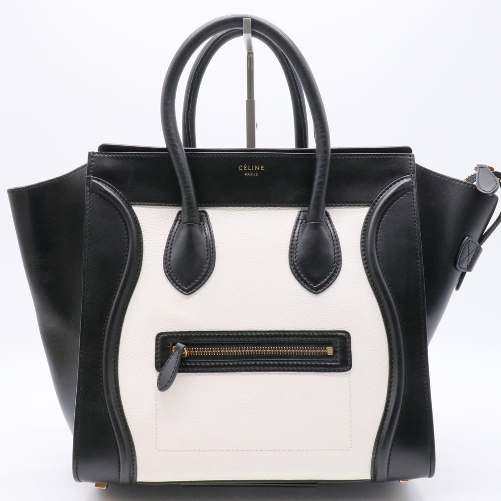 Bicolor Luggage Bag Leather Mini twins
