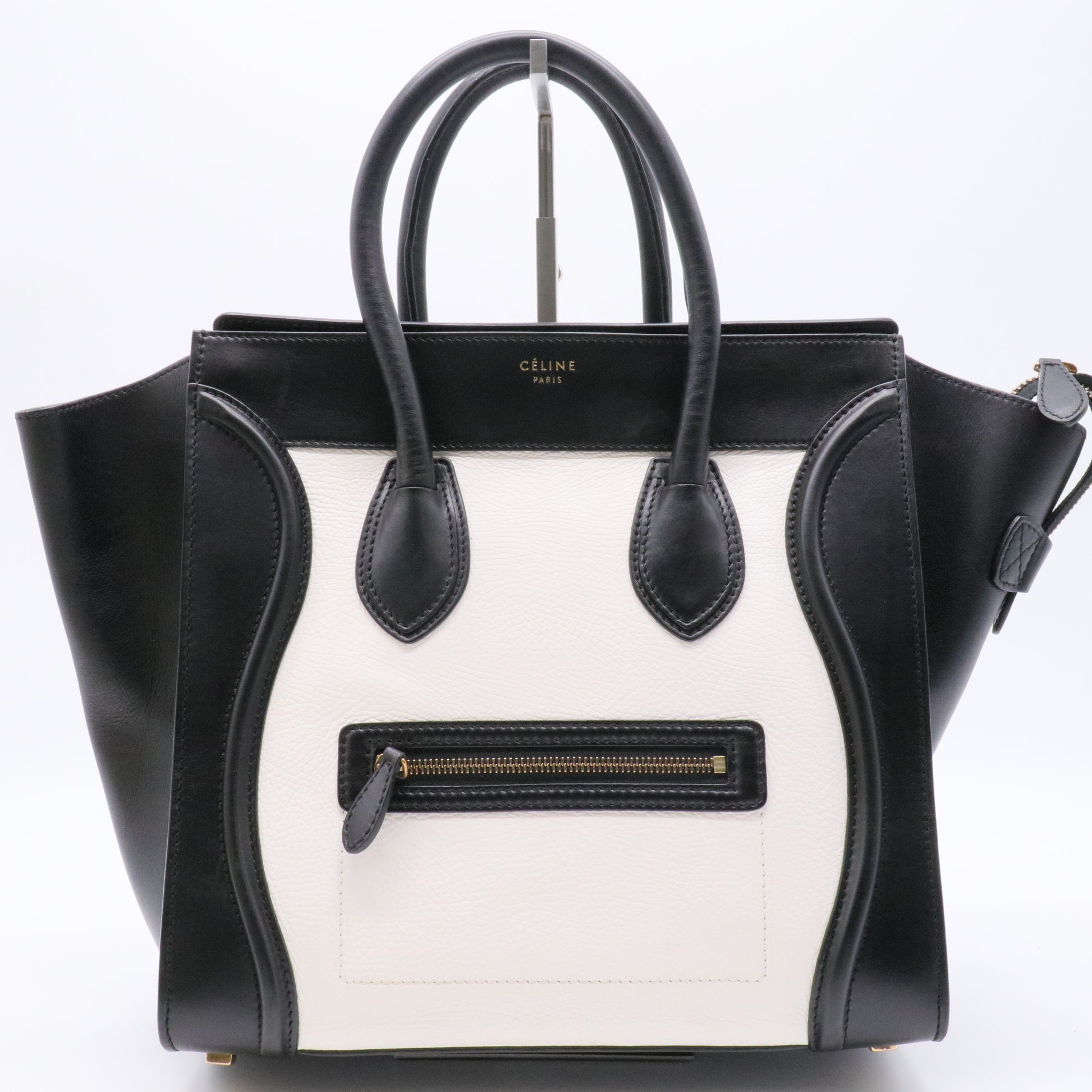Bicolor Luggage Bag Leather Mini twins