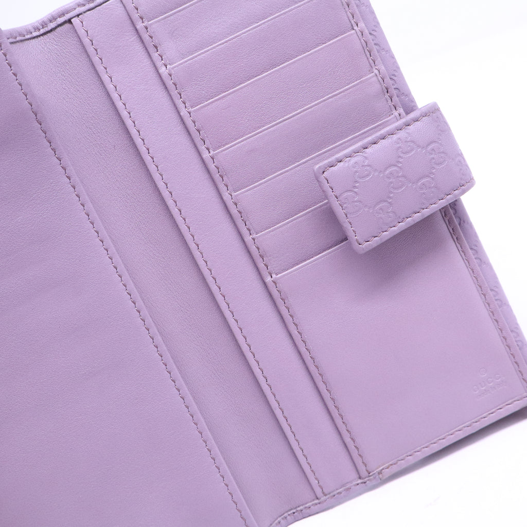 Gucci Soft Microguccissima Dice Chain Wallet Mauve W20906