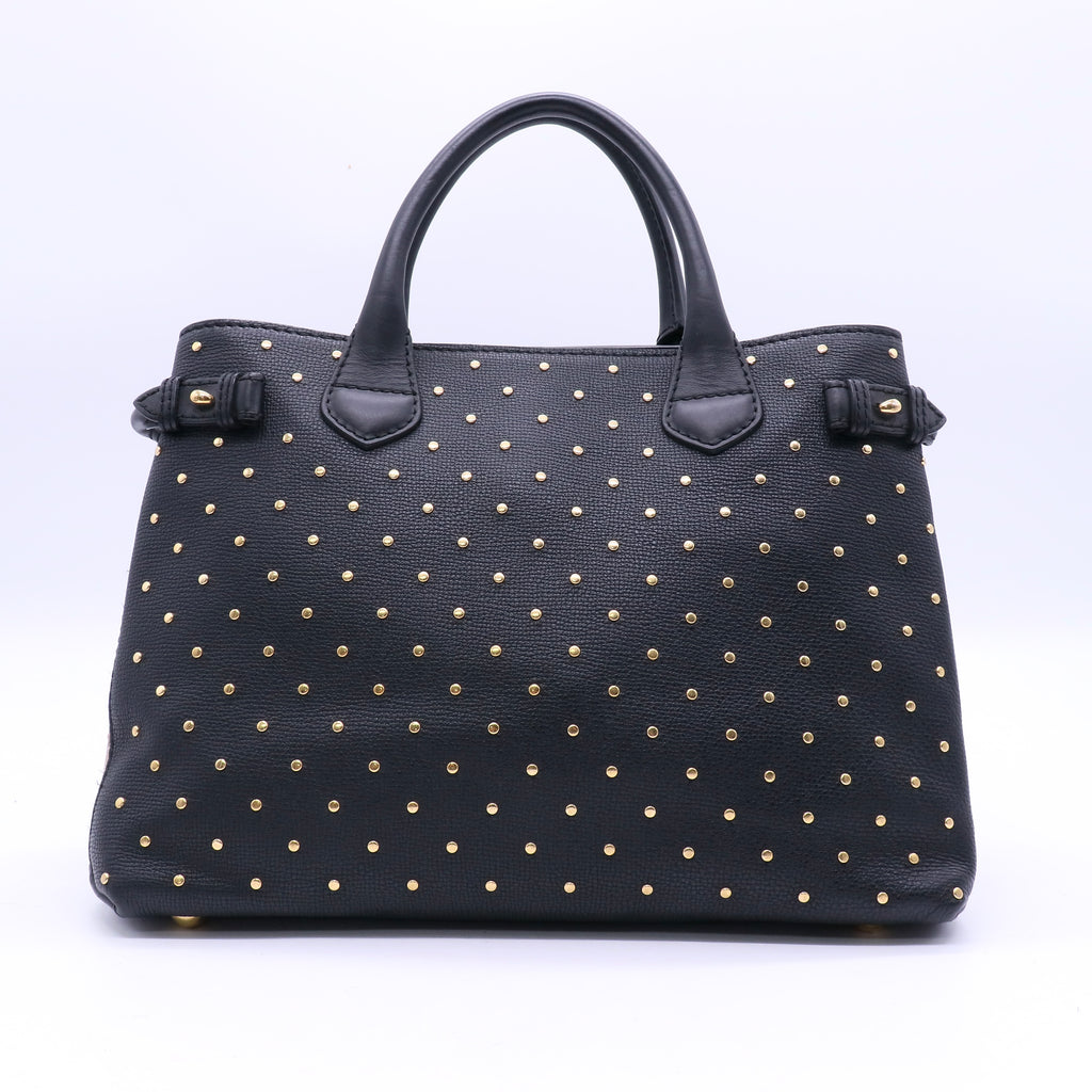 Banner Tote Studded Leather Medium Twins B21291