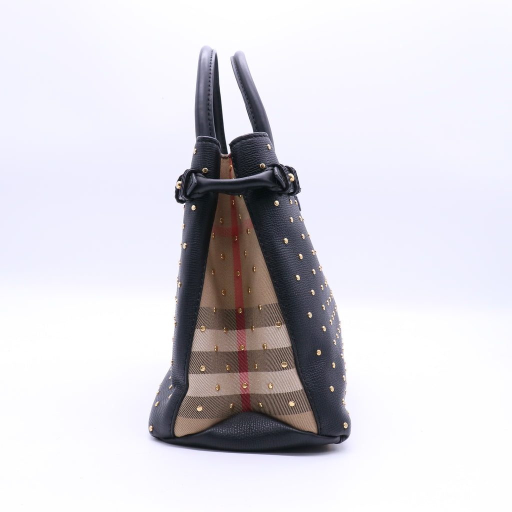 Banner Tote Studded Leather Medium Twins B21291
