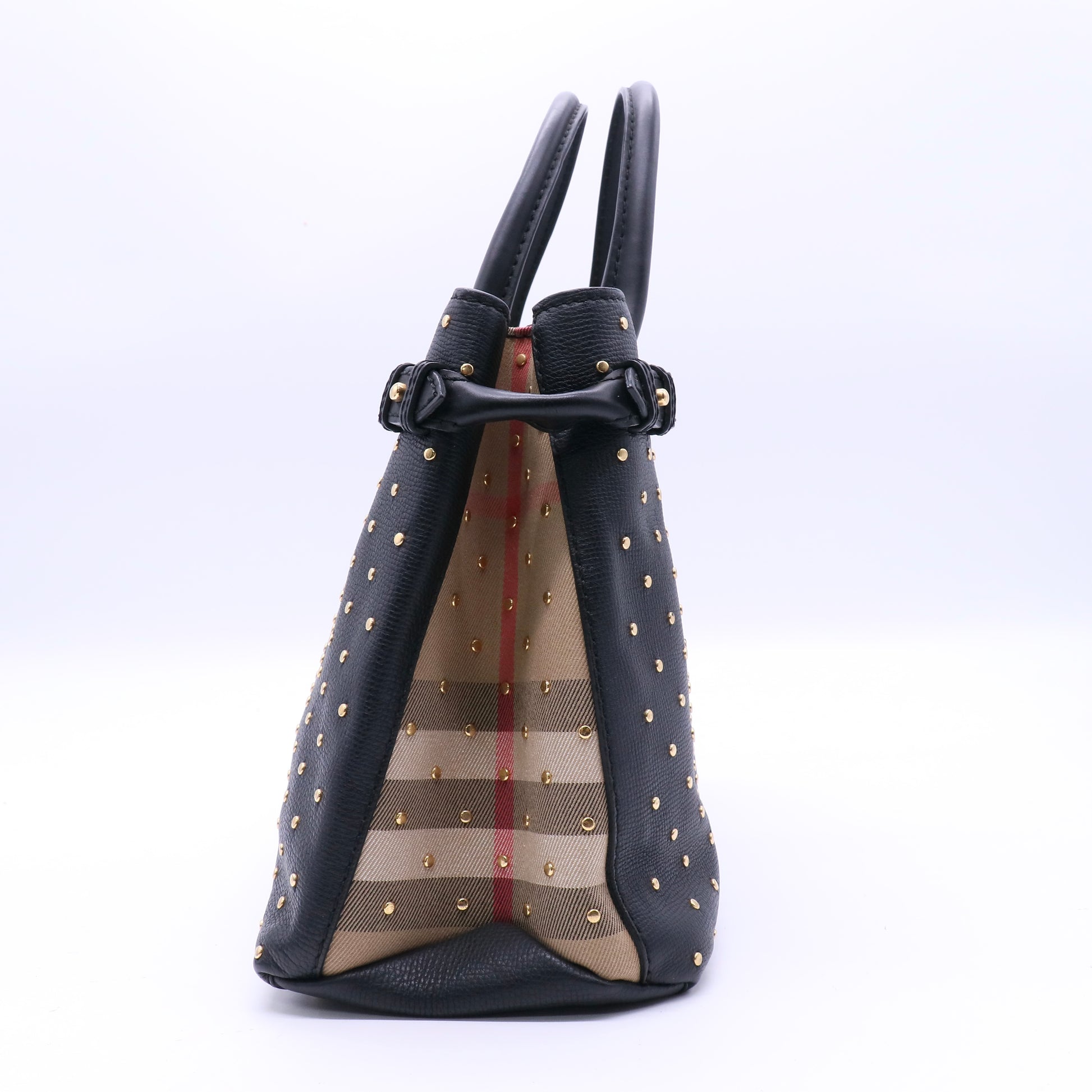 Banner Tote Studded Leather Medium Twins B21291