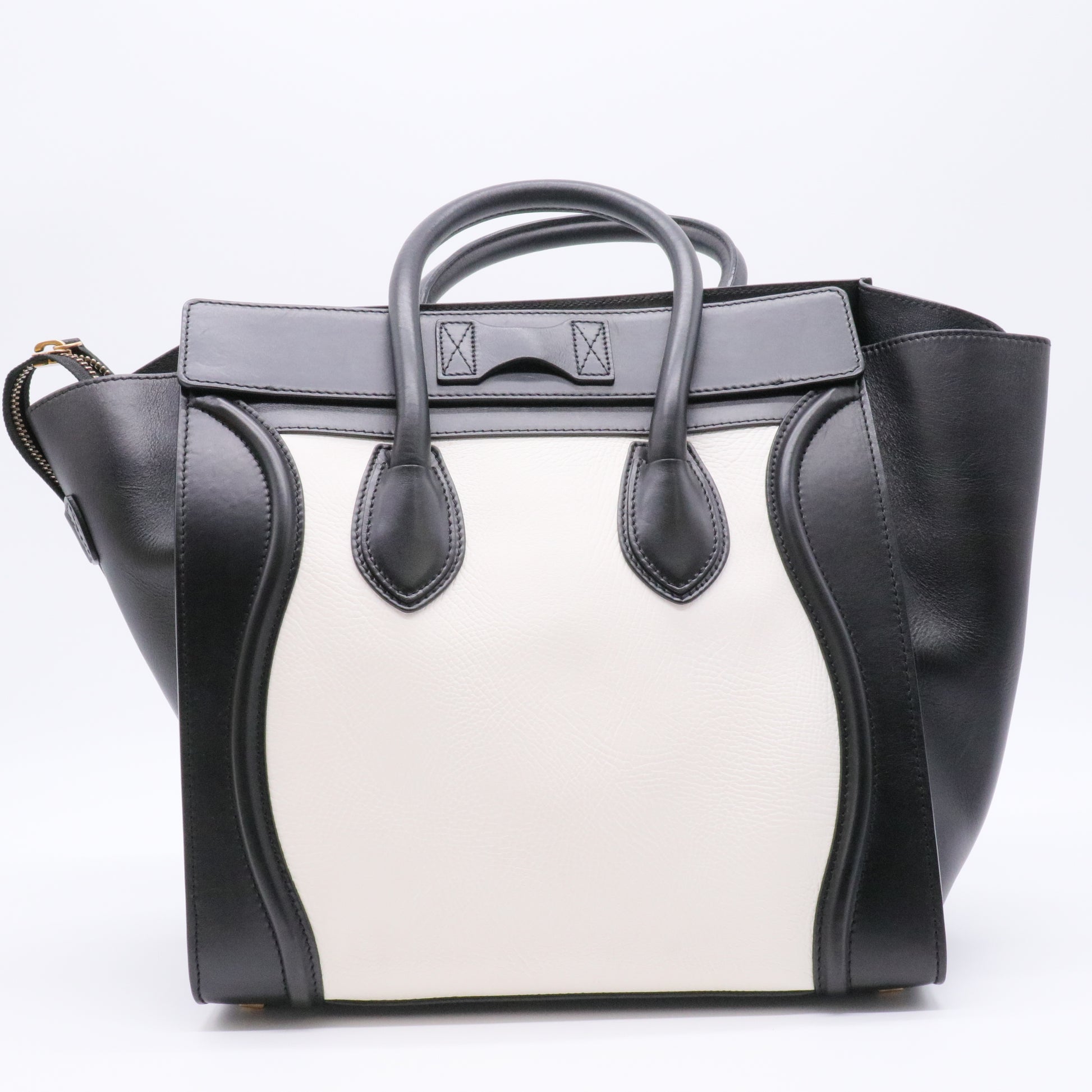 Bicolor Luggage Bag Leather Mini twins
