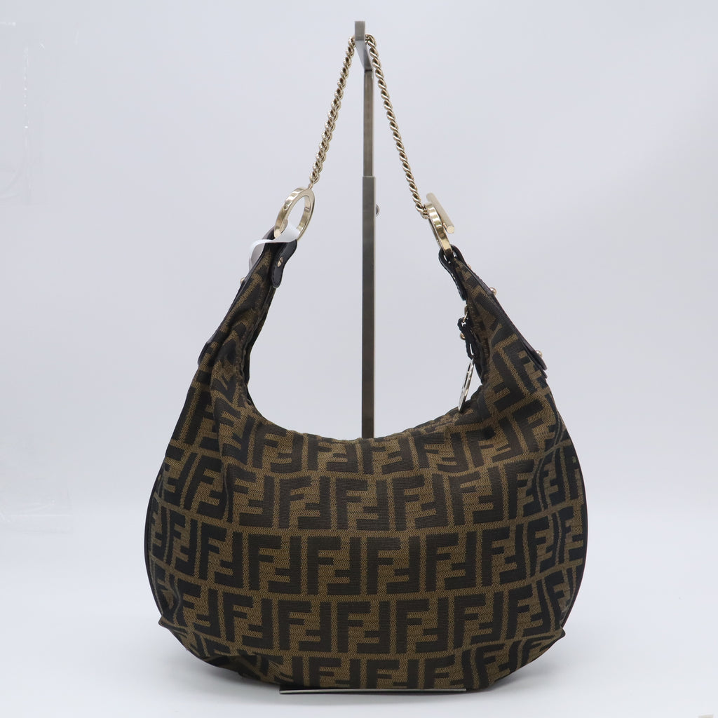 Tobacco Zucca Canvas Chef Chain Hobo Bag B24033