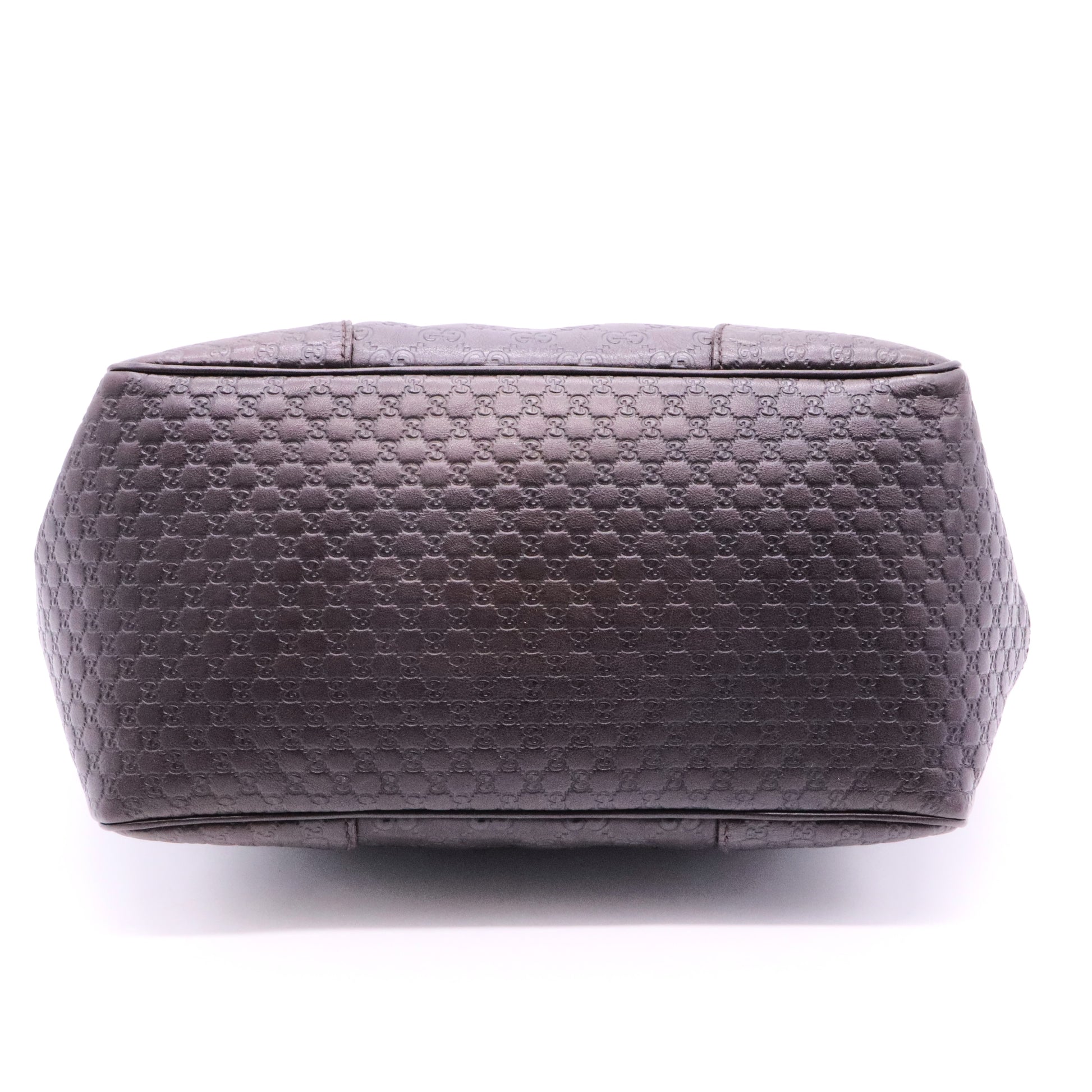 Microguccissima Bree Tote Smooth Calfskin Choco Brown Twins