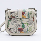 Nice Shoulder Bag Floral Printed Leather Small