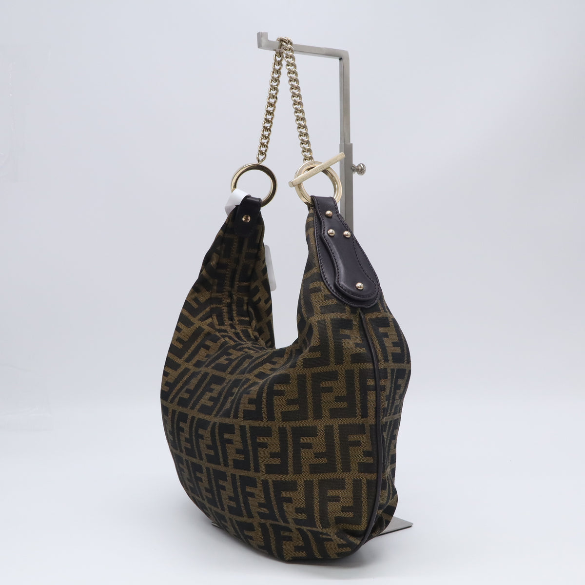 Tobacco Zucca Canvas Chef Chain Hobo Bag B24033