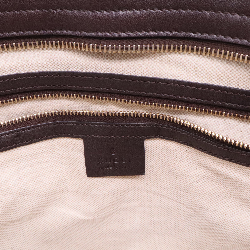 Microguccissima Bree Tote Smooth Calfskin Choco Brown Twins