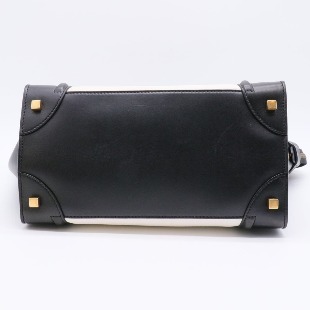 Bicolor Luggage Bag Leather Mini twins