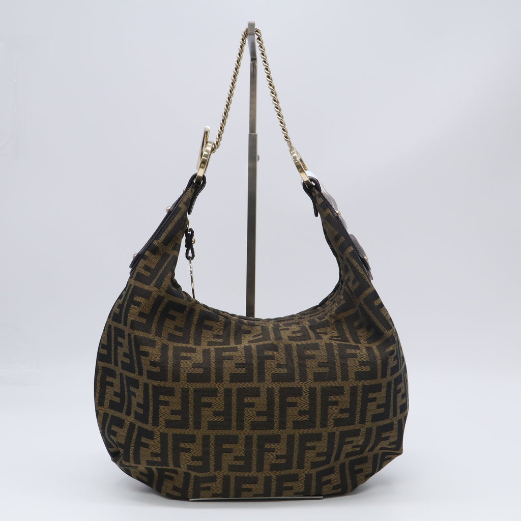 Tobacco Zucca Canvas Chef Chain Hobo Bag B24033