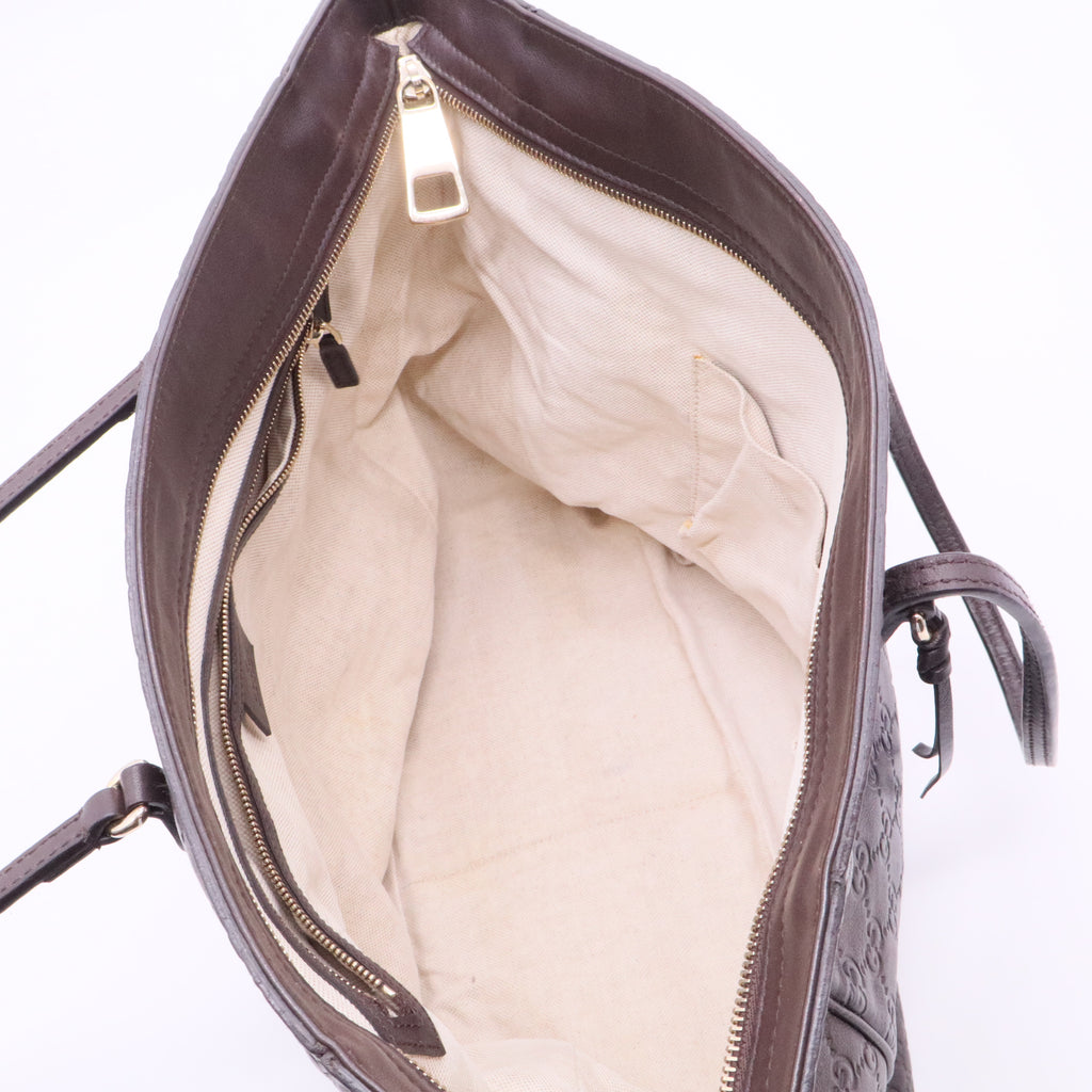 Microguccissima Bree Tote Smooth Calfskin Choco Brown Twins
