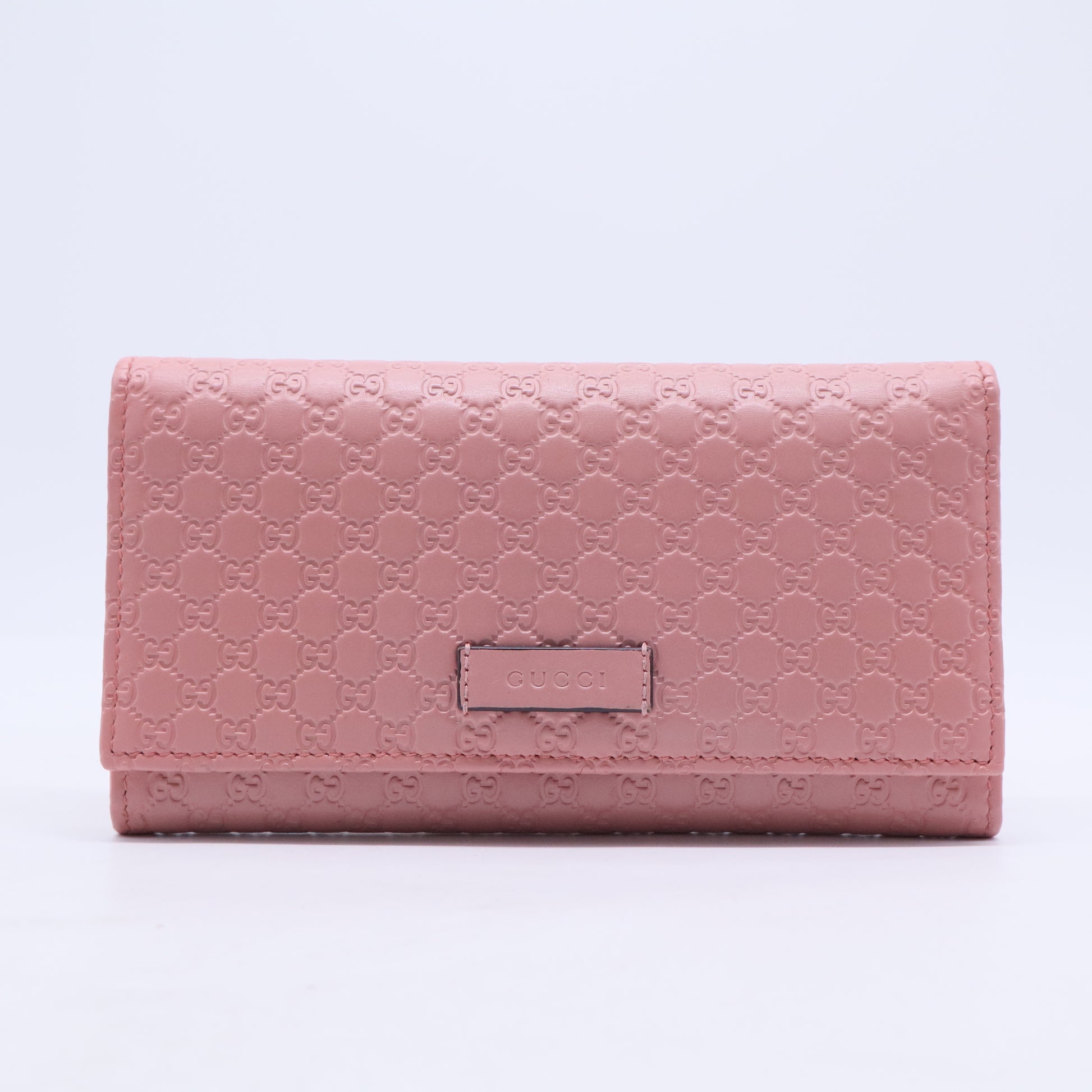 Microguccissima Continental Wallet in Soft Pink W20355