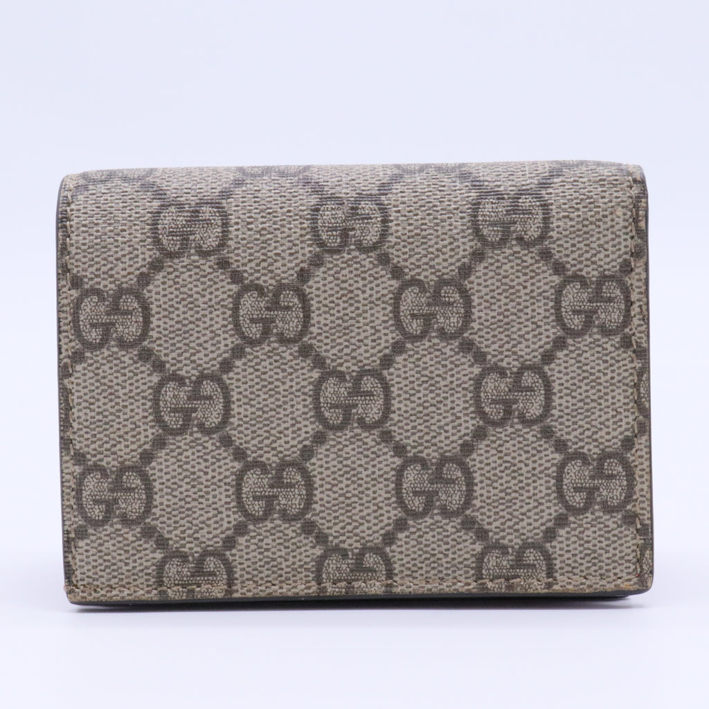 Cherry GG Compact Wallet Card Case Supreme Leather