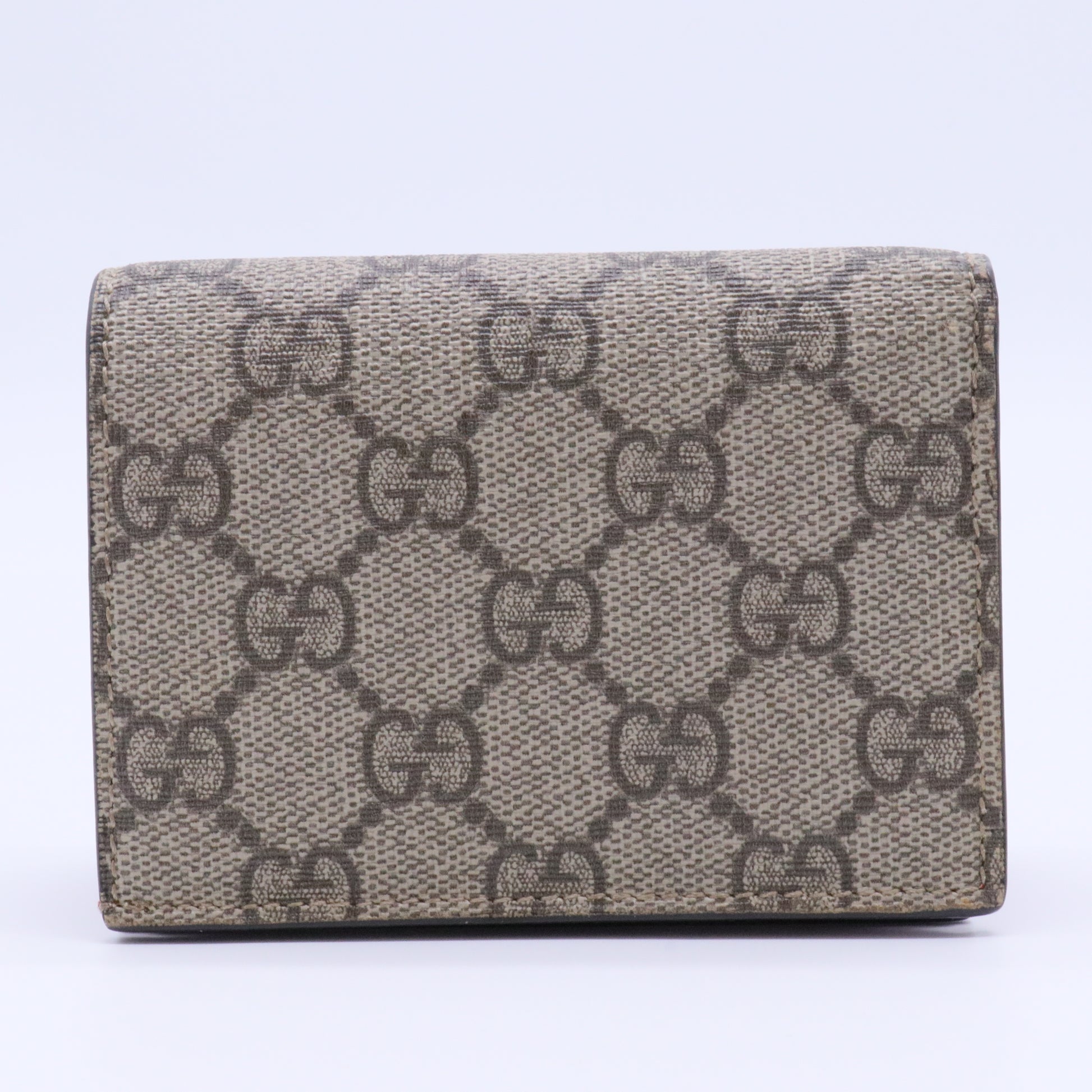 Cherry GG Compact Wallet Card Case Supreme Leather