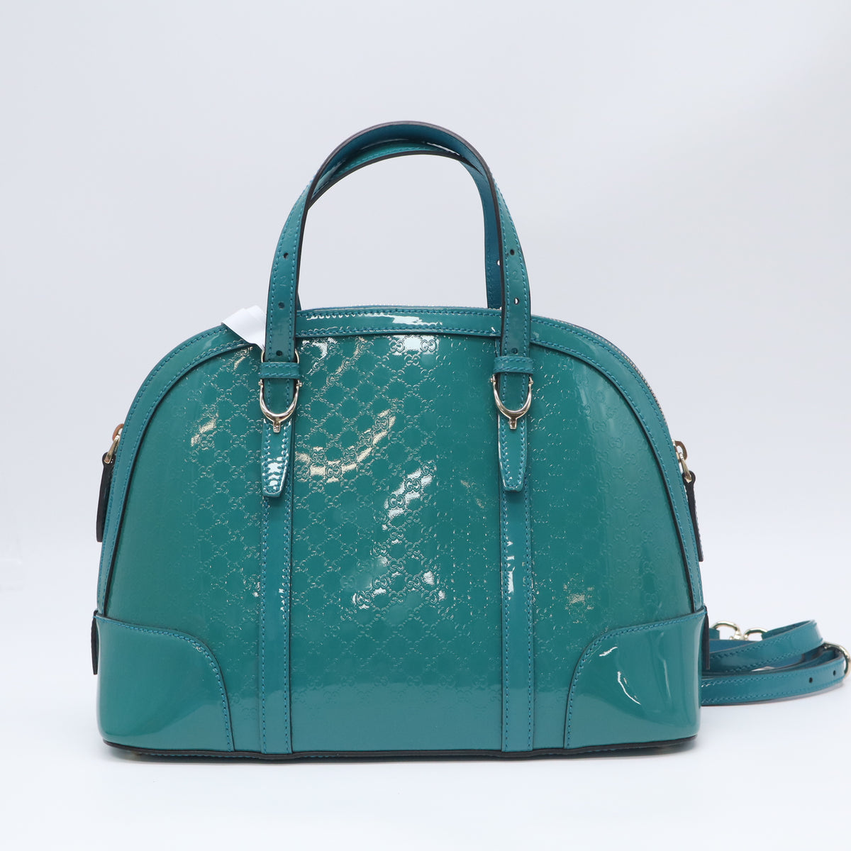 Microguccissima Patent Leather Nice Dome Satchel B23947