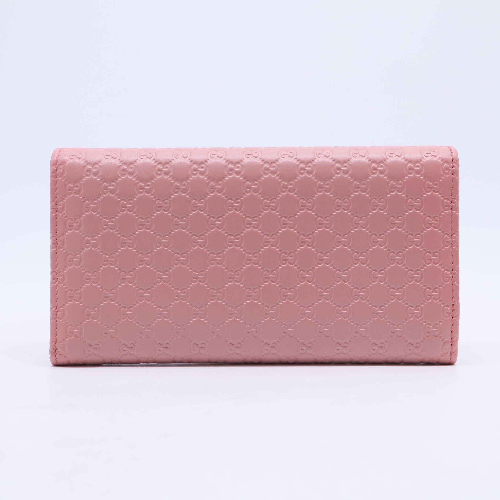 Microguccissima Continental Wallet in Soft Pink W20355