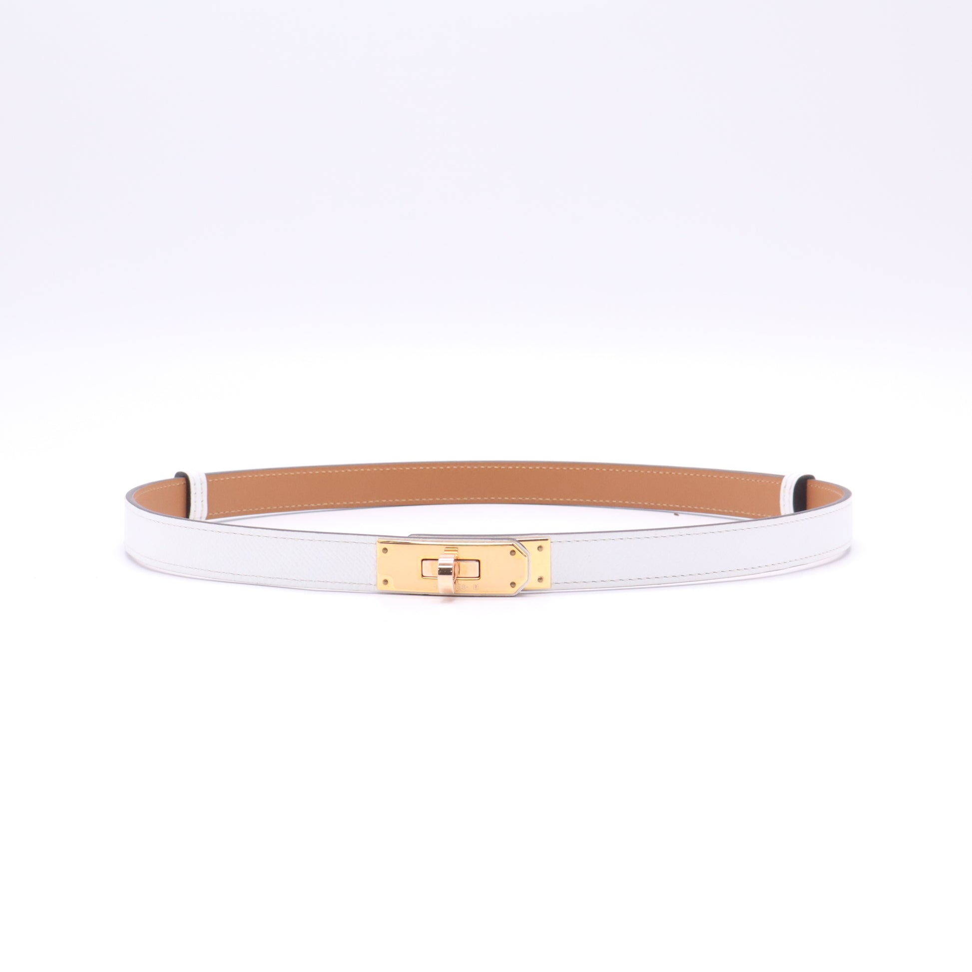 Hermes Epsom Kelly Belt White Twins LDJ5010