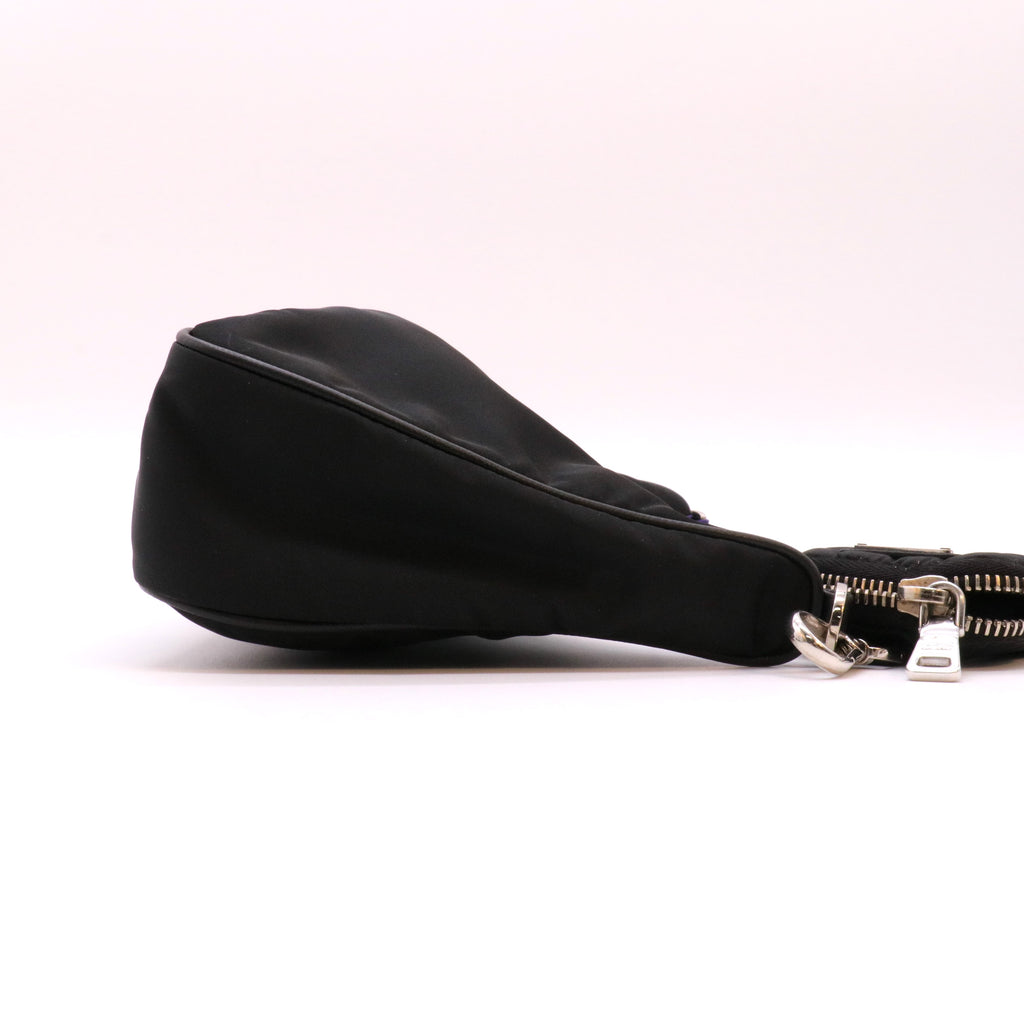 Black Tessuto Nylon 2005 Re-Edition Shoulder Bag twins